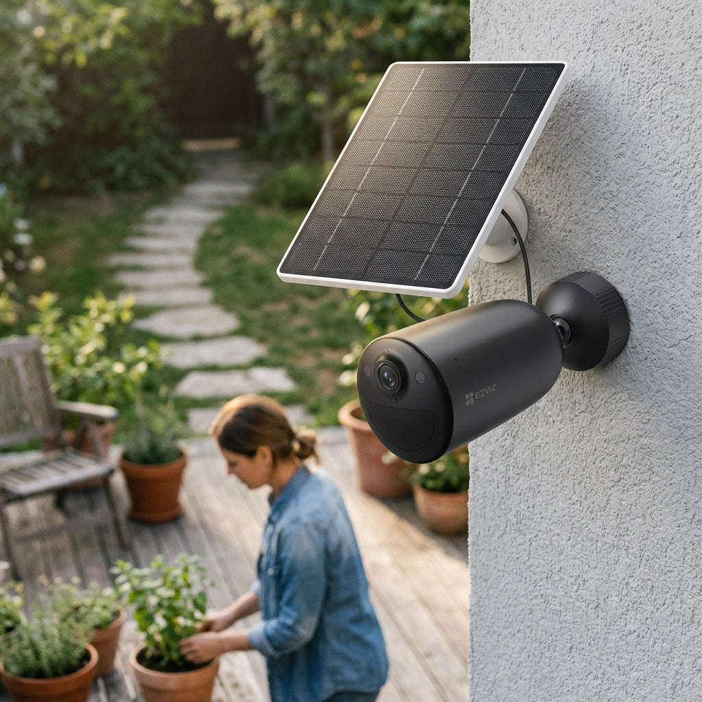 EZVIZ EB3 2K Solar Battery Camera Kit - 5W Panel, AOV All-Day Recording