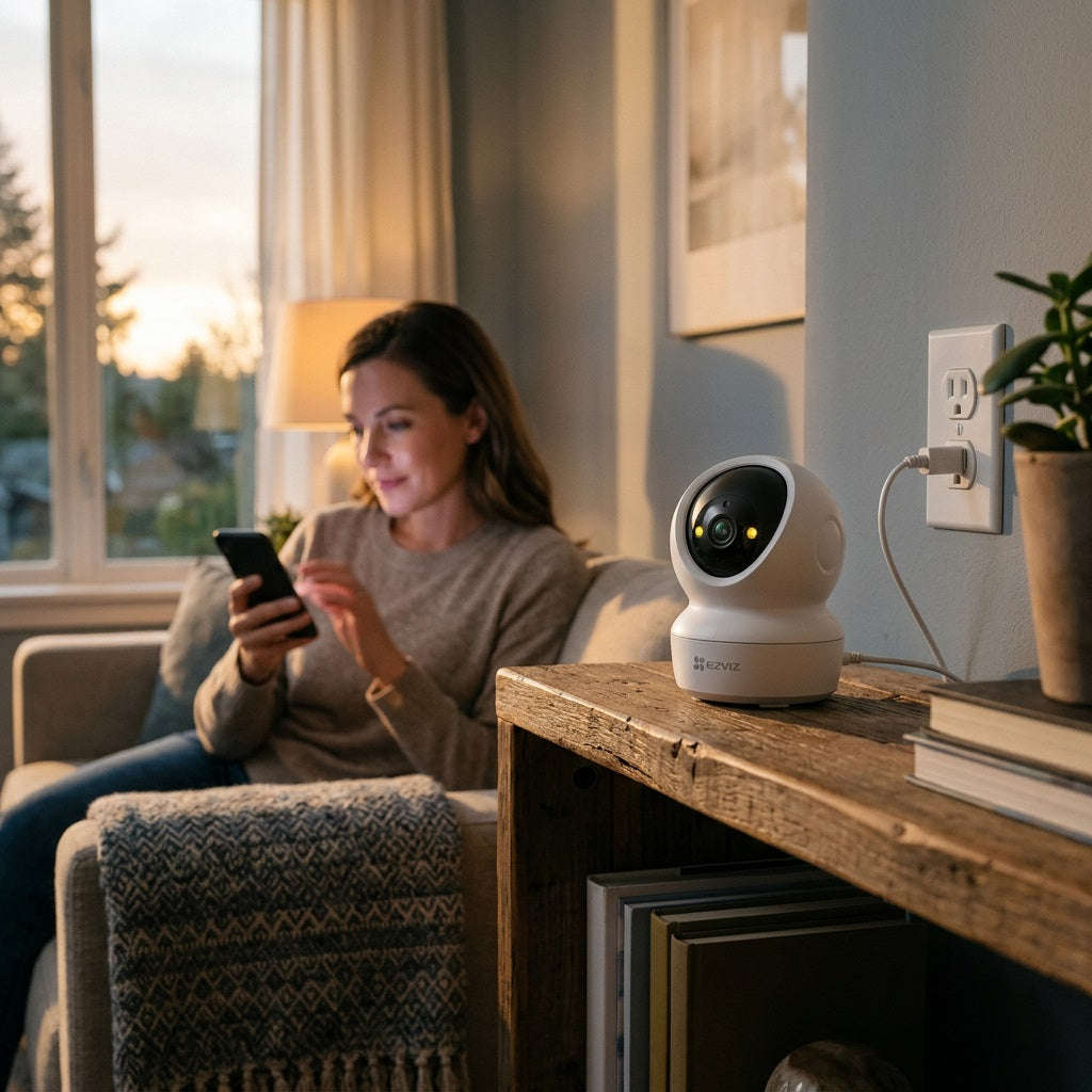 EZVIZ H6C 2K Smart Home Camera - Pan & Tilt, Wi-Fi, Colour Night Vision