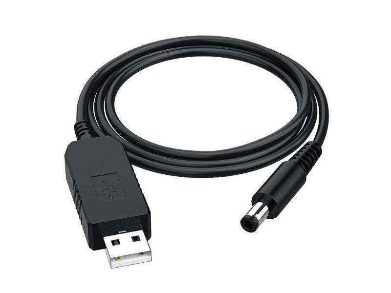 USB to DC Step-Up Boost Cable 5V to 9V - 5.5x2.5mm, 1m, Router & Pedal Power