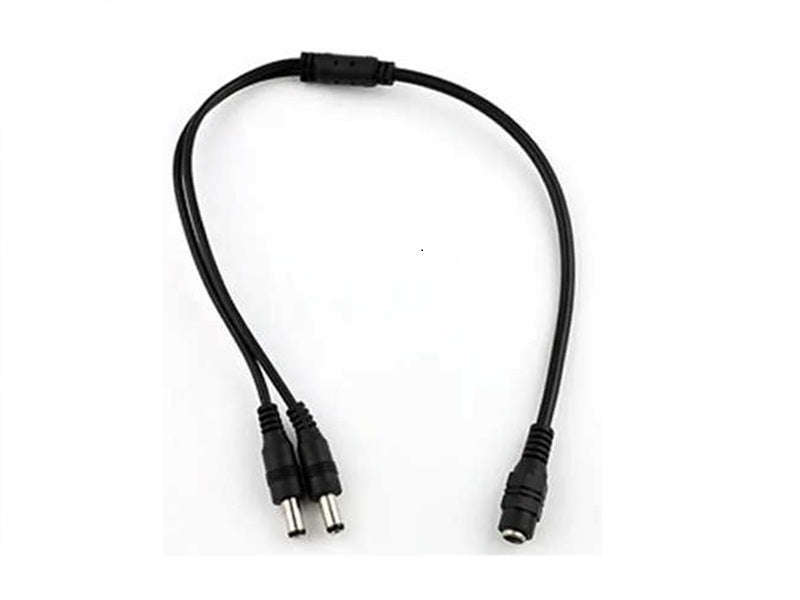 DC Power Splitter Cable 1 Female to 2 Male 5.5x2.1mm (DCW2P) - CCTV & LED