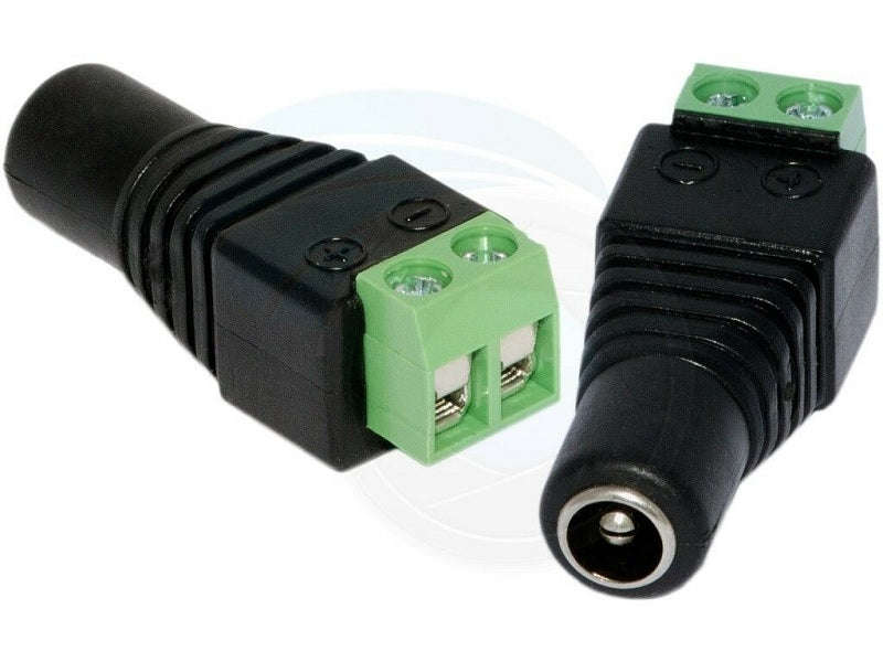 DC Power Female Jack Connector 5.5x2.1mm - CCTV Camera Power Plug Adapter (DCWF)