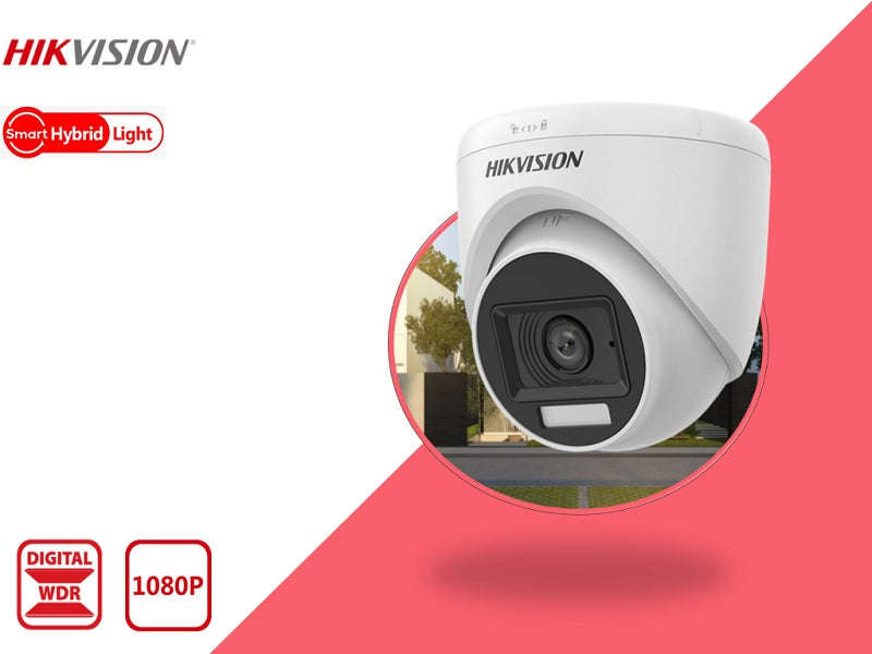Hikvision DS-2CE76D0T-EXLPF 2MP Turret Dome Camera - 2.8mm, Dual Light, 20m IR
