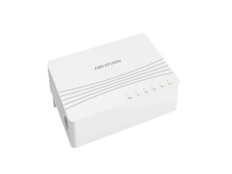 Hikvision DS-3E0105D-E 5-Port 10/100 Mbps Unmanaged Ethernet Switch - Desktop, ABS