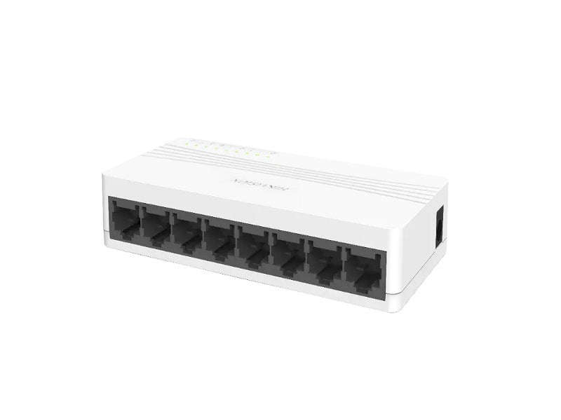 Hikvision DS-3E0108D-E 8-Port Ethernet Switch - 10/100Mbps RJ45, Unmanaged Desktop