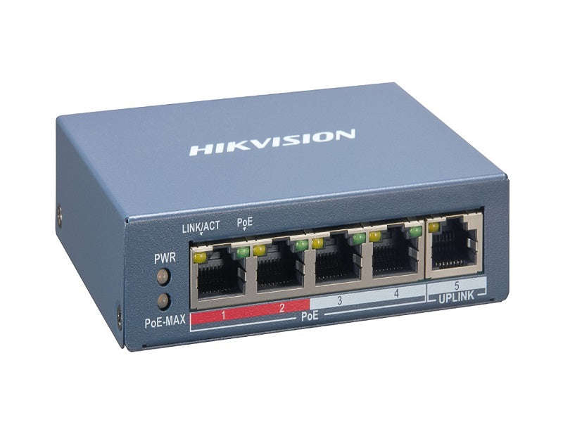 Hikvision DS-3E1105P-EI 4-Port 10/100 Mbps Smart Managed PoE Switch - 60W, +1 RJ45