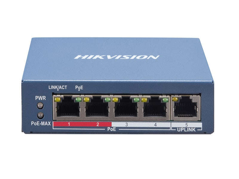 Hikvision DS-3E1105P-EI 4-Port 10/100 Mbps Smart Managed PoE Switch - 60W, +1 RJ45