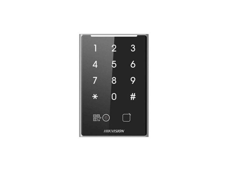 Hikvision DS-K1109DKFB-QR Card Reader - Fingerprint, QR, PIN, IP65, RS-485