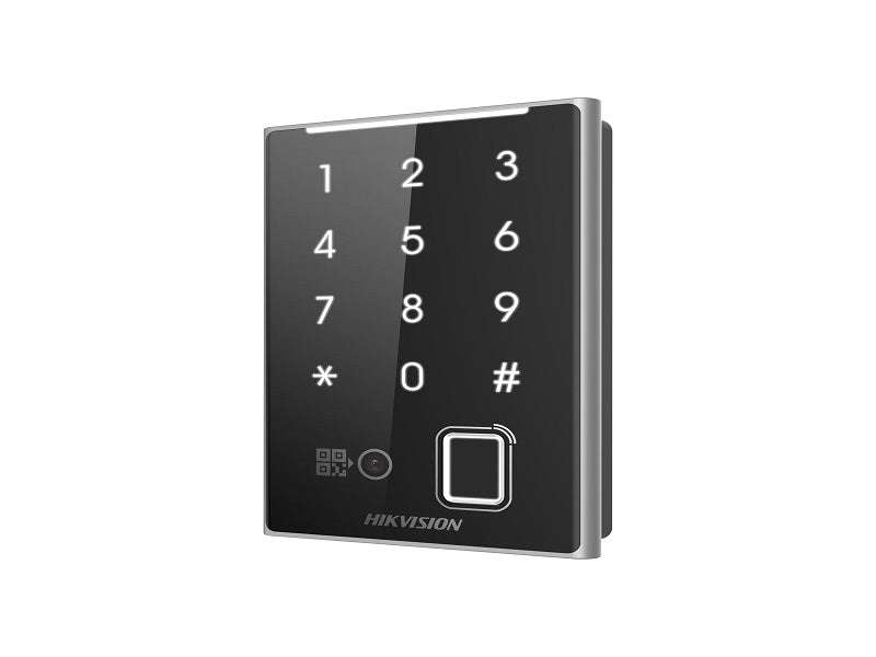 Hikvision DS-K1109DKFB-QR Card Reader - Fingerprint, QR, PIN, IP65, RS-485