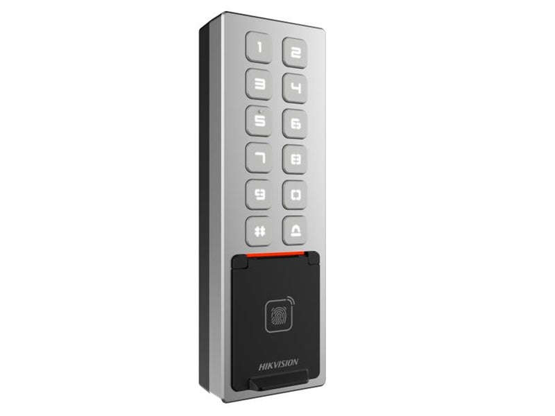 Hikvision DS-K1T805MBFWX Access Control Terminal - Fingerprint, Card, PIN, BLE, IP65