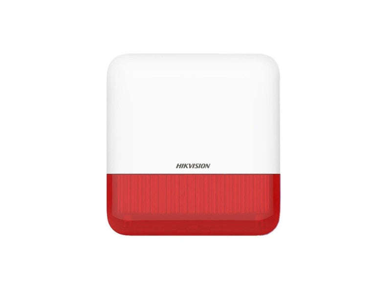 Hikvision DS-PS1-E-WE AX PRO Wireless External Sounder Siren - 110dB, IP65, 868MHz, Red