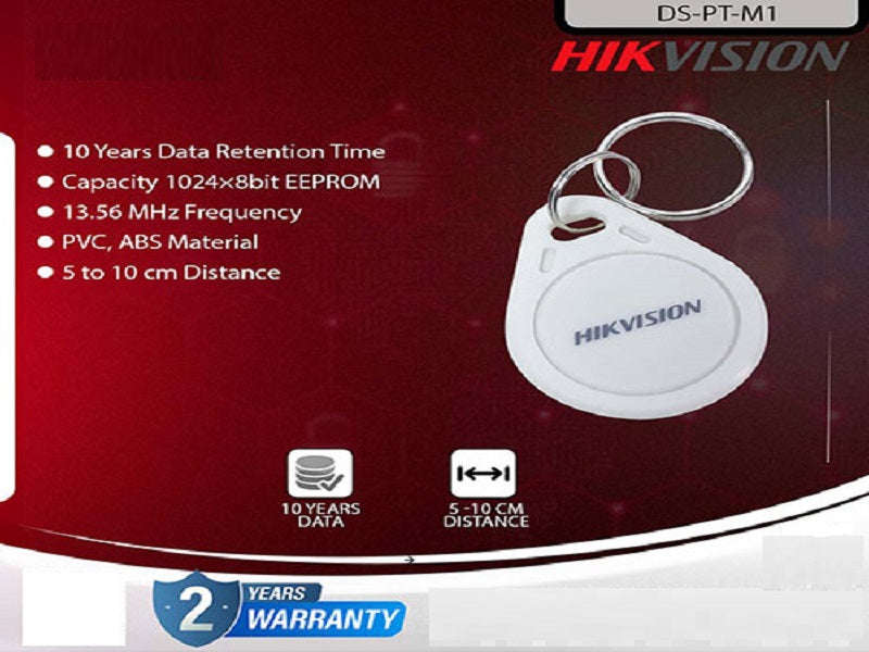 Hikvision DS-PT-M1 AX PRO Proximity Tag - PVC/ABS, White, Compact Access Tag