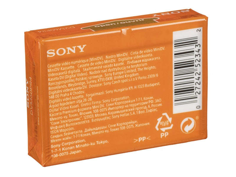 Sony DVM-60PR4 Mini DV Cassette 60-Min  HDV/DV Camcorder Tape (Single)