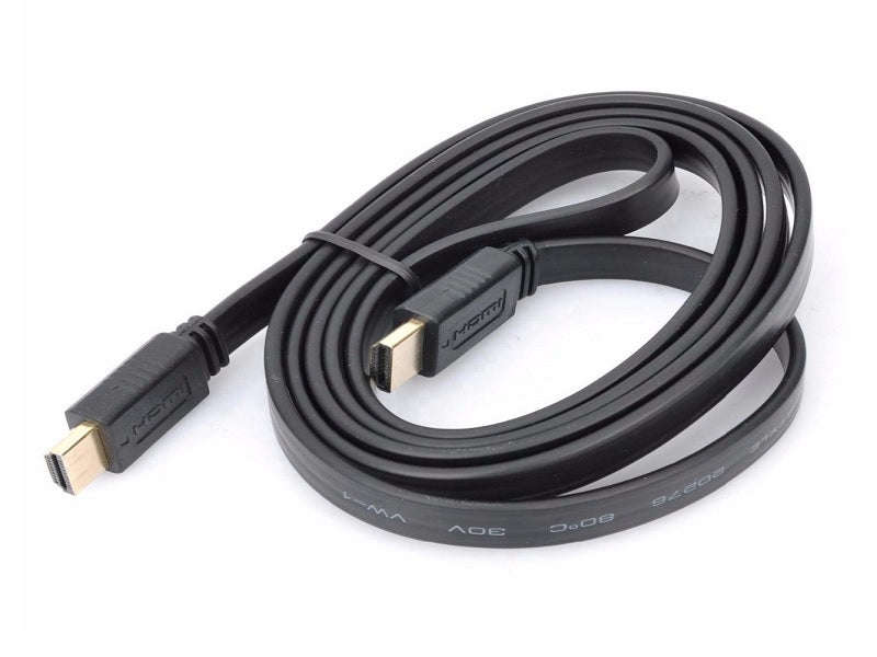 HDMI Flat Cable 1.5m v1.4 - 24K Gold-Plated, 10.2Gbps, 3D (HDMICF1.5-4K)