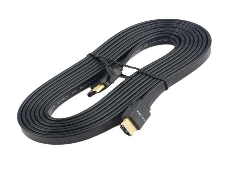 HDMI Flat Cable 3m v1.4 - 24K Gold-Plated, 10.2Gbps, 3D (HDMICF3-4K)
