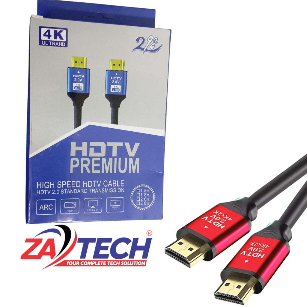 ZATECH HDMI 2.0 Cable 1.5m - 4K Ultra HD 60Hz High Speed