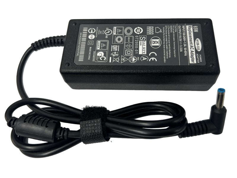 HP Laptop Charger 19.5V 3.33A 65W AC Adapter - 4.5 x 3.0mm Tip, Black