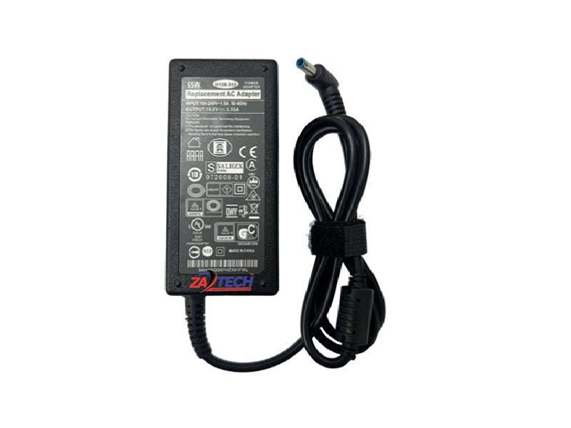 HP Laptop Charger 19.5V 3.33A 65W AC Adapter - 4.5 x 3.0mm Tip, Black