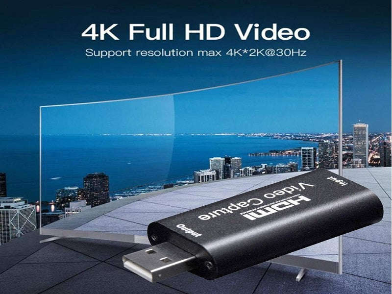 HDMI Video Capture Card USB 2.0 - 4K Input, 1080p 30Hz Capture (HVC-02)