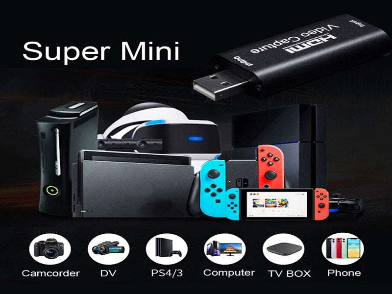 HDMI Video Capture Card USB 2.0 - 4K Input, 1080p 30Hz Capture (HVC-02)