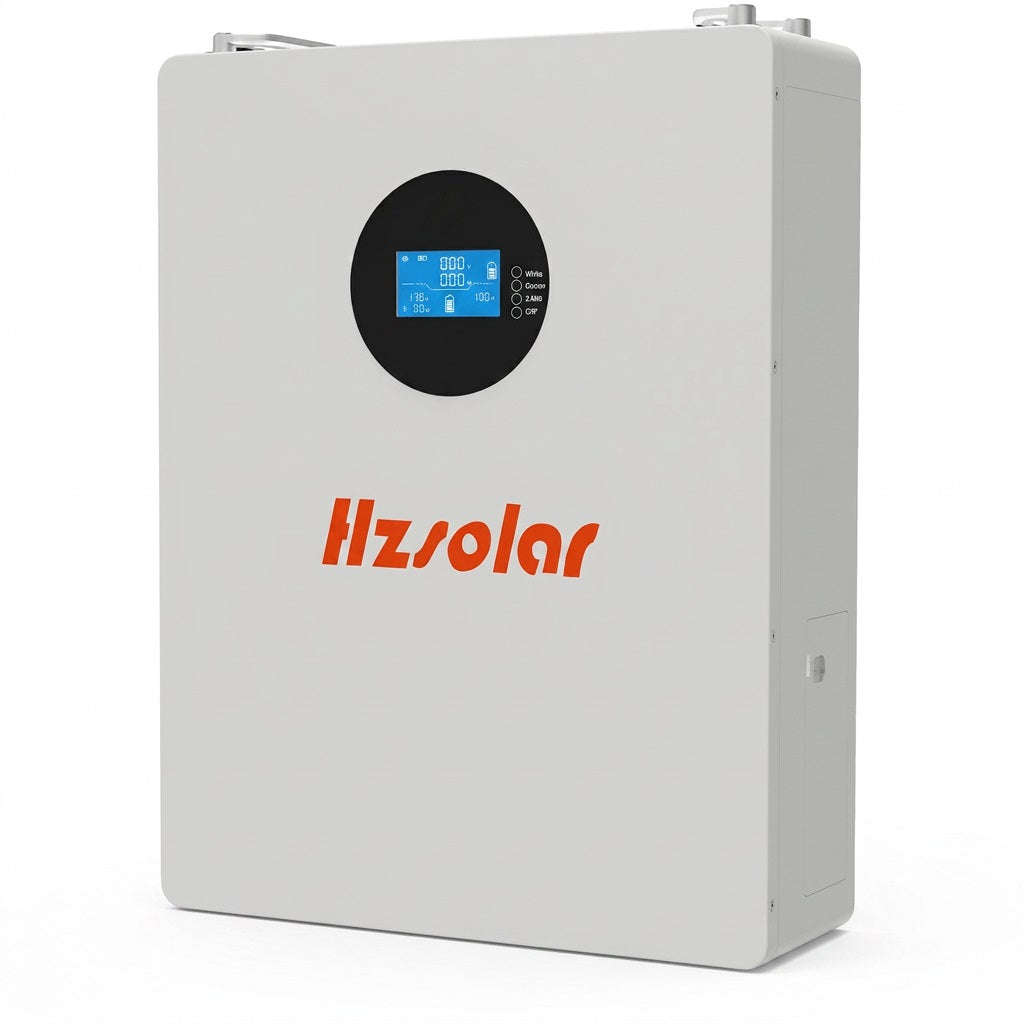 HZSOLAR 25.6V 100Ah LiFePO4 Battery 2.56kWh - Smart BMS, Solar Storage