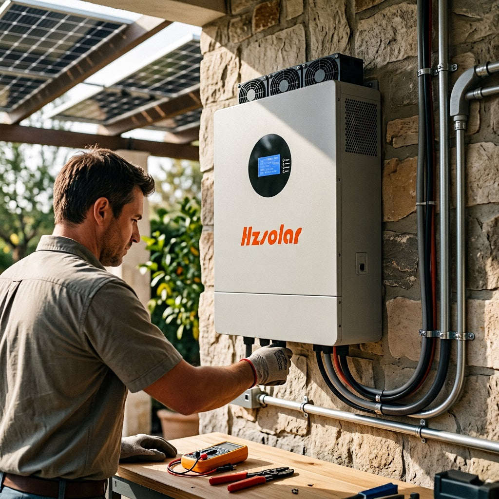 HZSOLAR 25.6V 100Ah LiFePO4 Battery 2.56kWh - Smart BMS, Solar Storage