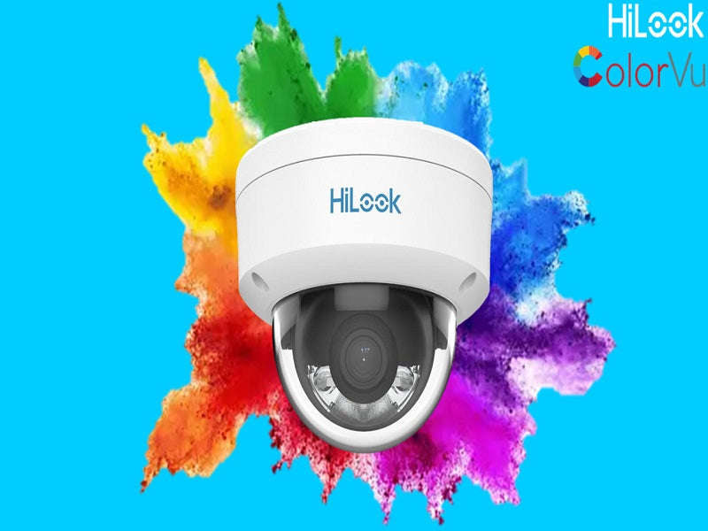 Hilook IPC-D149HA ColorVu 4MP IP Dome Camera - 2.8mm, 30m White Light, 120dB WDR, PoE