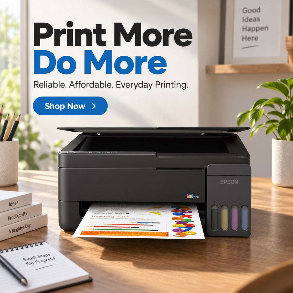 Epson EcoTank L3310 A4 3-in-1 Ink Tank Printer - Print, Scan, Copy