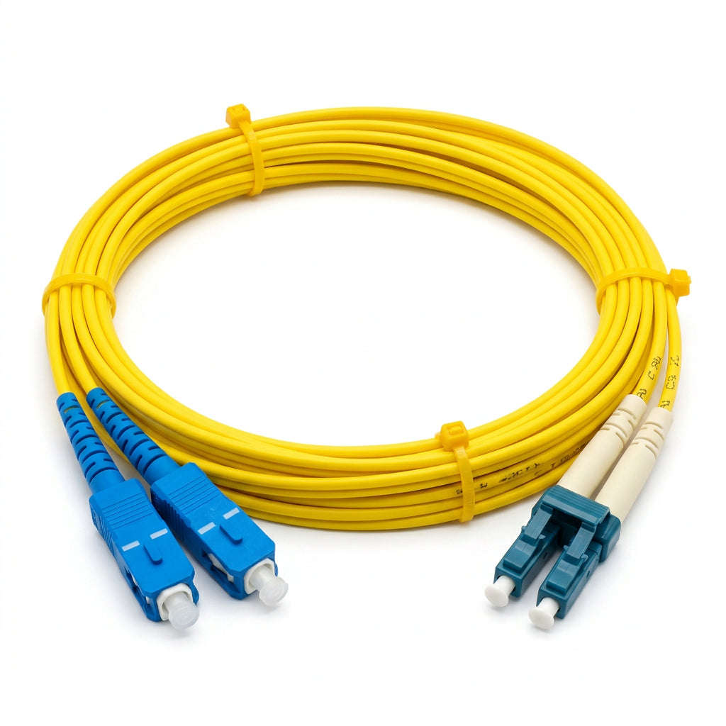 ZATECH LC to SC Fibre Optic Patch Cable 3m - Single Mode Duplex