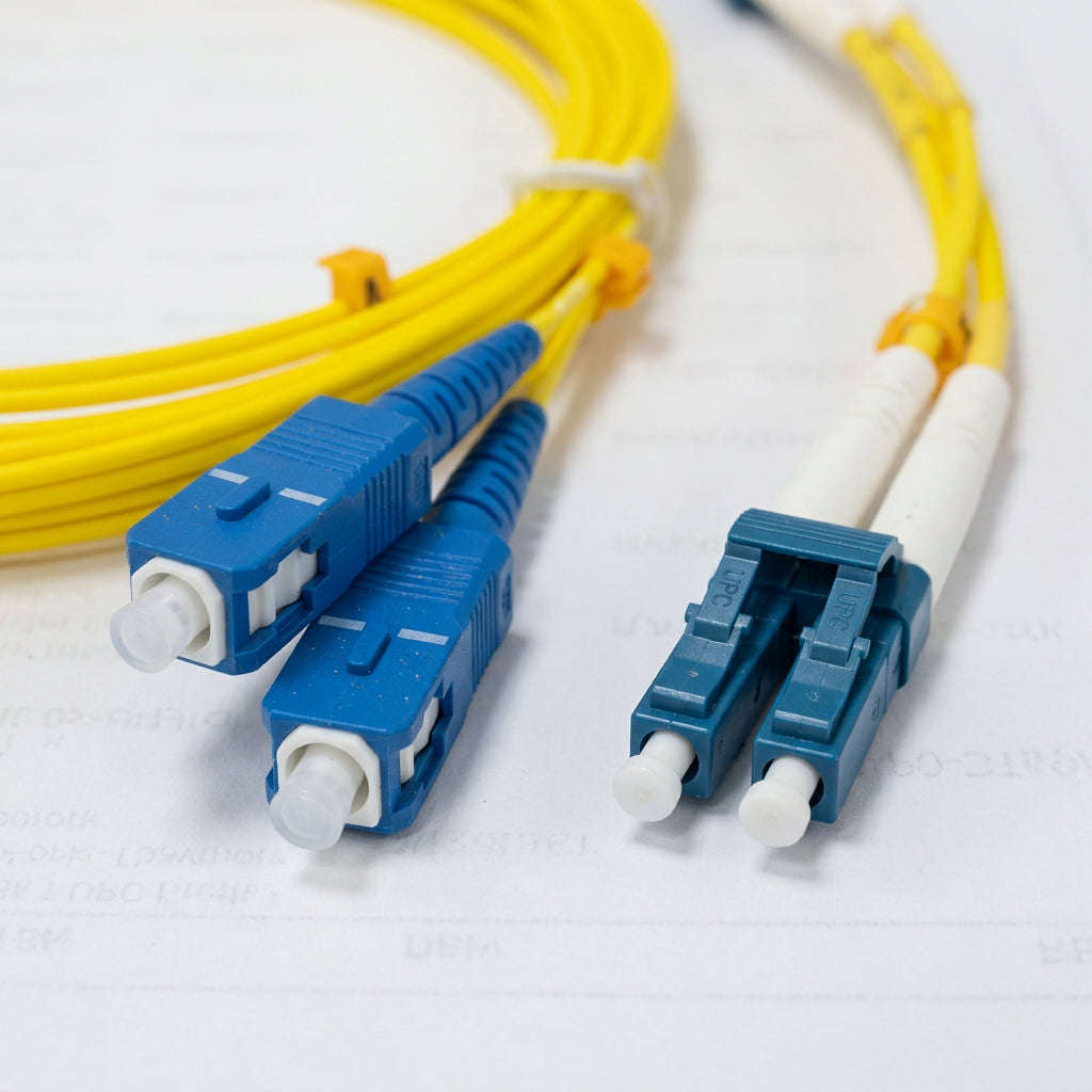 ZATECH LC to SC Fibre Optic Patch Cable 3m - Single Mode Duplex