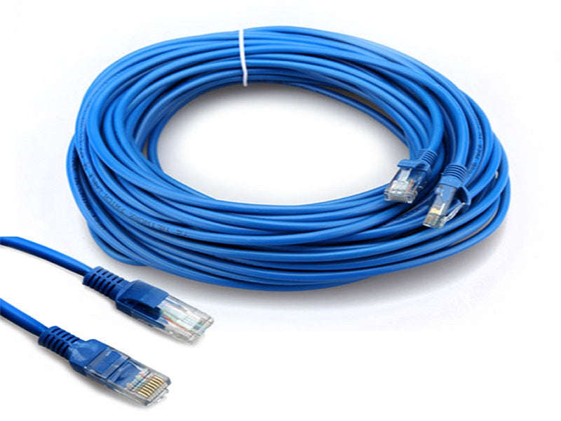 Cat5e Network Patch Cable - 10m, RJ45, Snagless, Blue Ethernet LAN