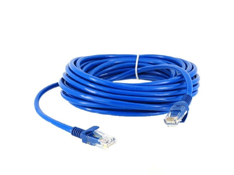 Cat5e Network Patch Cable - 10m, RJ45, Snagless, Blue Ethernet LAN