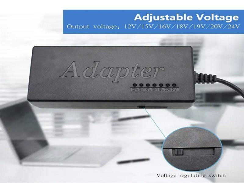 Universal Laptop Power Adapter 96W - 8-Pin, 12-24V, Notebook Charger