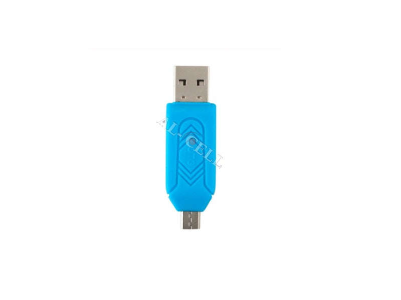 OTG Card Reader 2-in-1 - USB-A & Dual Micro USB, USB 2.0 480Mbps for PC & Smartphone