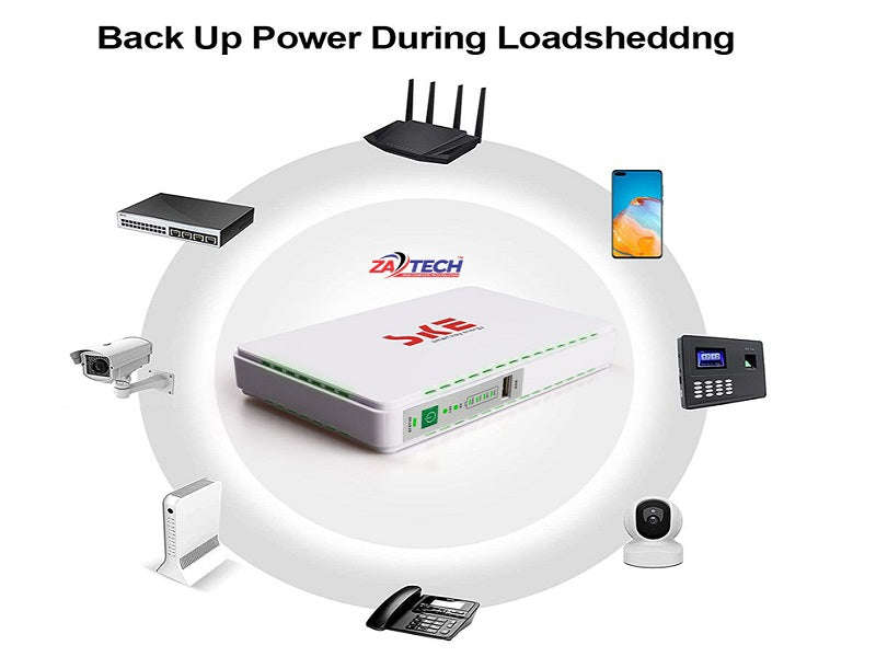 SKE POE-430P Mini DC UPS 8800mAh - 15/24W, PoE, 10hr Backup for Router & Camera
