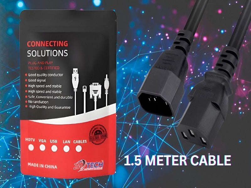 ZATECH Heavy-Duty Power Extension Cable - Universal Home & Office