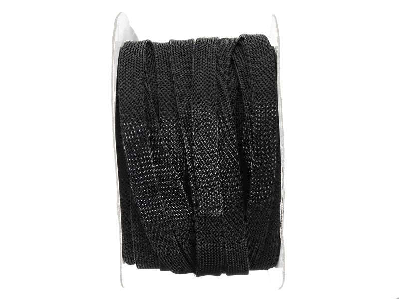 Cable Management Sleeve 40mm x 1m Expandable Nylon Braided Wrap - Black