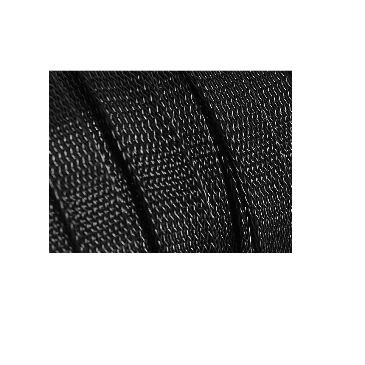 Cable Management Sleeve 40mm x 1m Expandable Nylon Braided Wrap - Black