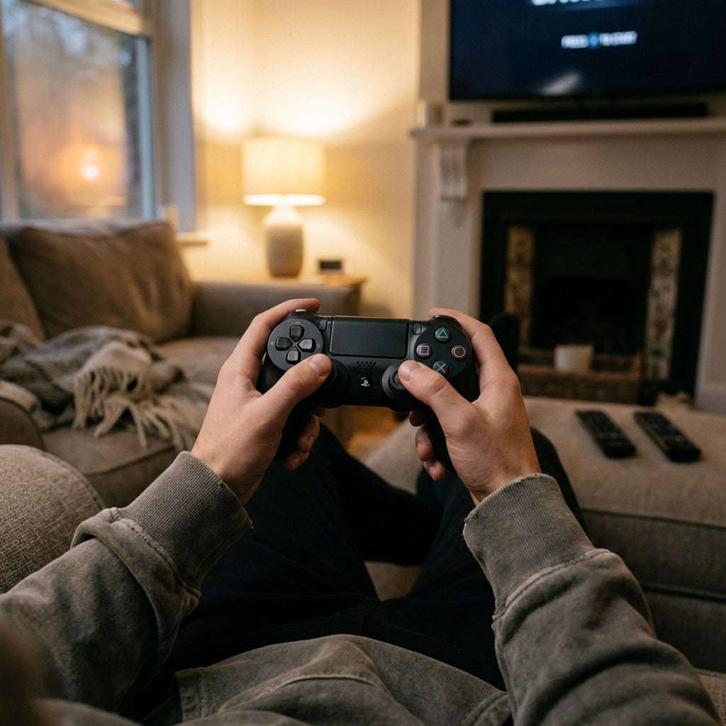 Wireless PS4 Gamepad Controller Black - Ergonomic Wireless Controller for PlayStation 4