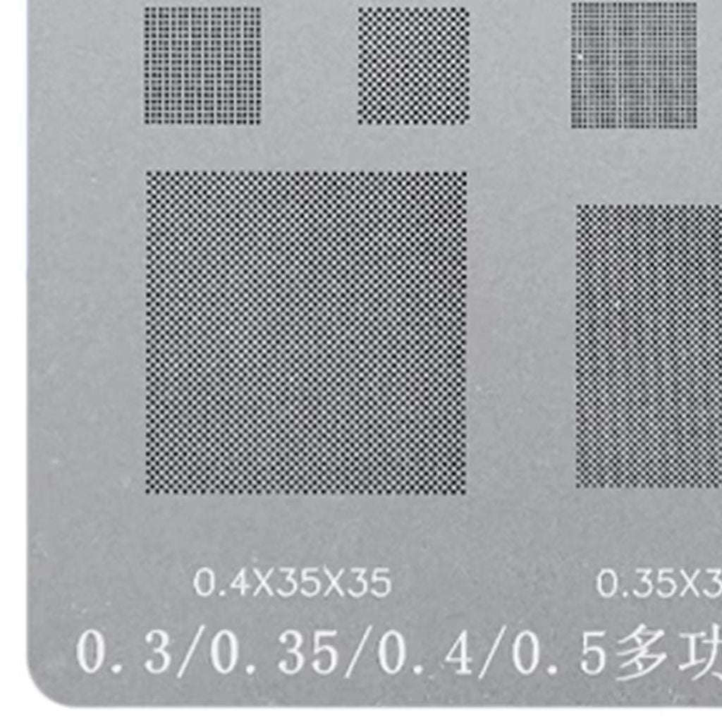 RELIFE RL-044 Universal BGA Reballing Stencil - 0.3-0.5mm Pads, Stainless Steel