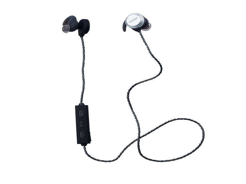 Toshiba RZE-BT300E Wireless Magnetic Earphones - Black, Bluetooth 4.2, Multipoint