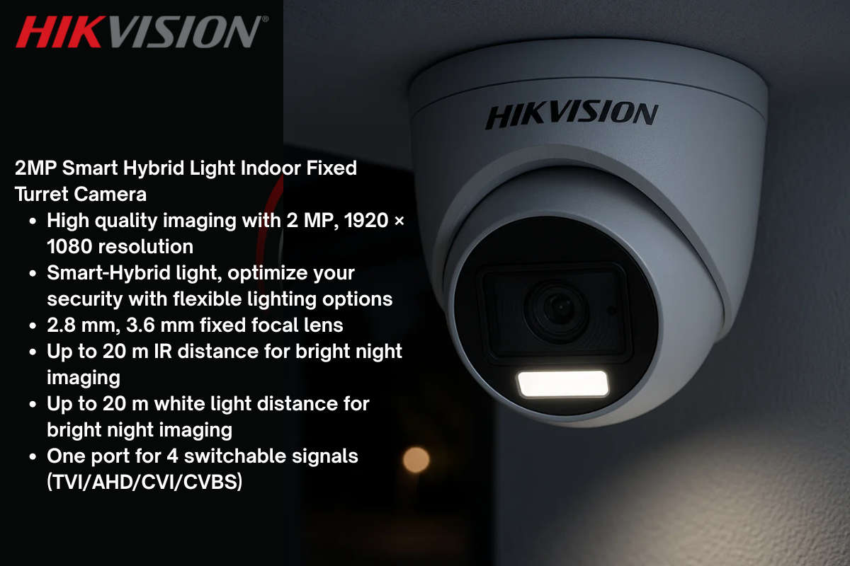 Hikvision 8CH eDVR Dome CCTV Kit -1TB Built-in SSD & Zatech Junction Boxes