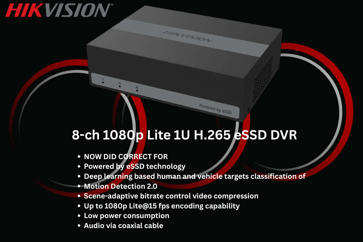 Hikvision 8CH eDVR Dome CCTV Kit -1TB Built-in SSD and Zatech ready cable
