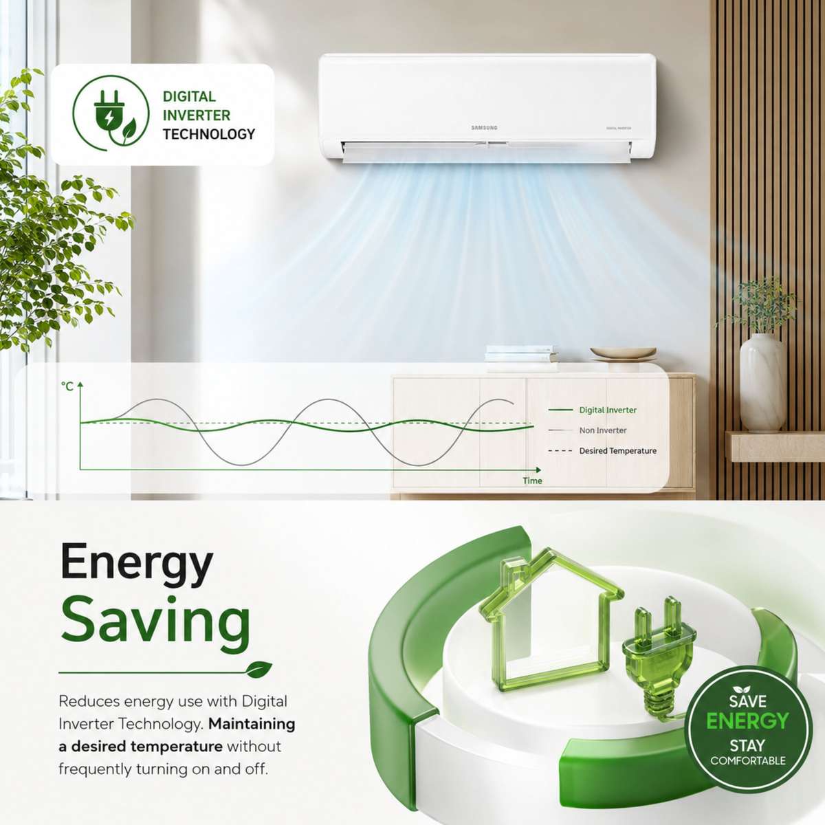 Samsung AR40 12000 BTU Digital Inverter Split Air Conditioner - R32