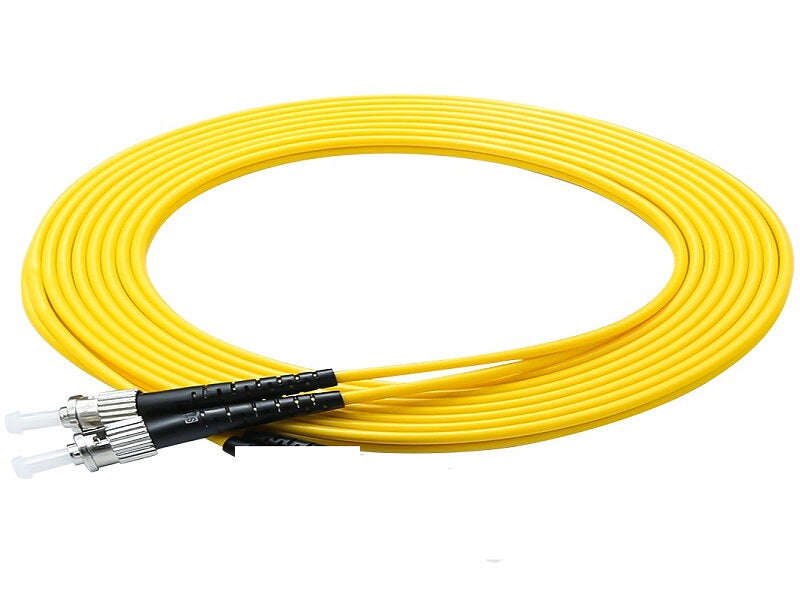 ST/PC Singlemode Fibre Optic Cable 3m - 9/125 Duplex, LSZH Patch Lead