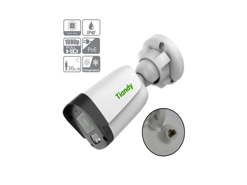 Tiandy TC-C321N 2MP IP Bullet Camera - 2.8mm Lens, 30m IR, IP67, PoE, H.265