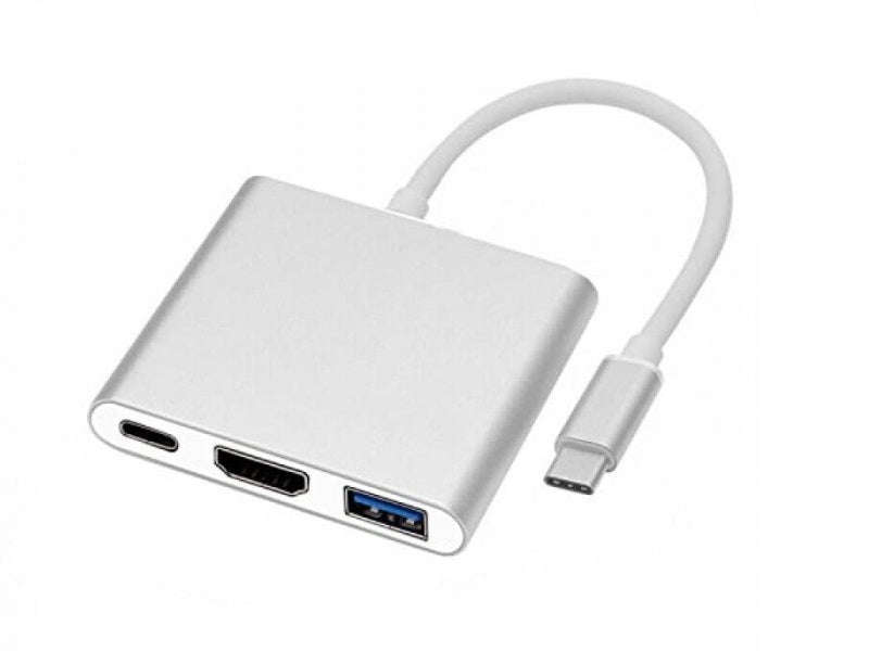 Alcell USB-C 3-in-1 Multiport Adapter - 4K HDMI, USB 3.0, USB-C PD (TC3IN1C)