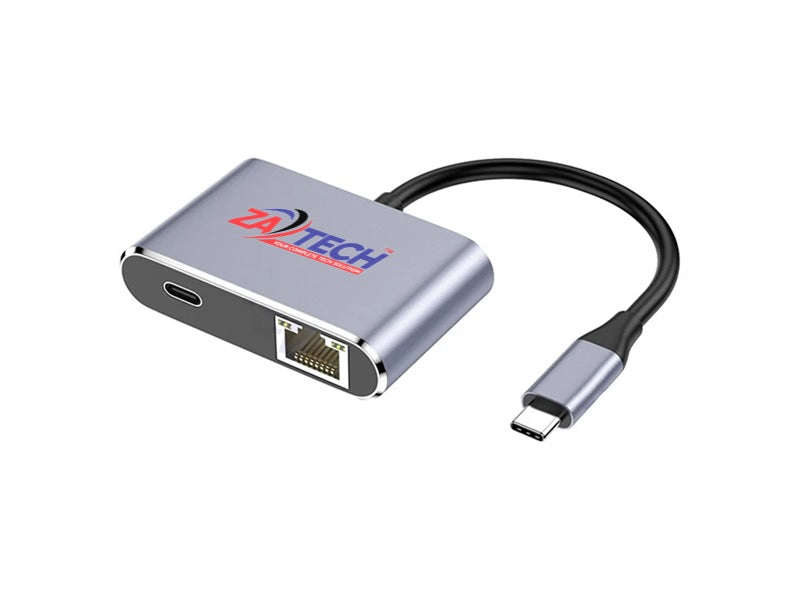 USB-C 5-in-1 Hub - 2x USB 3.0, RJ45 Ethernet, USB-C PD, 5Gbps