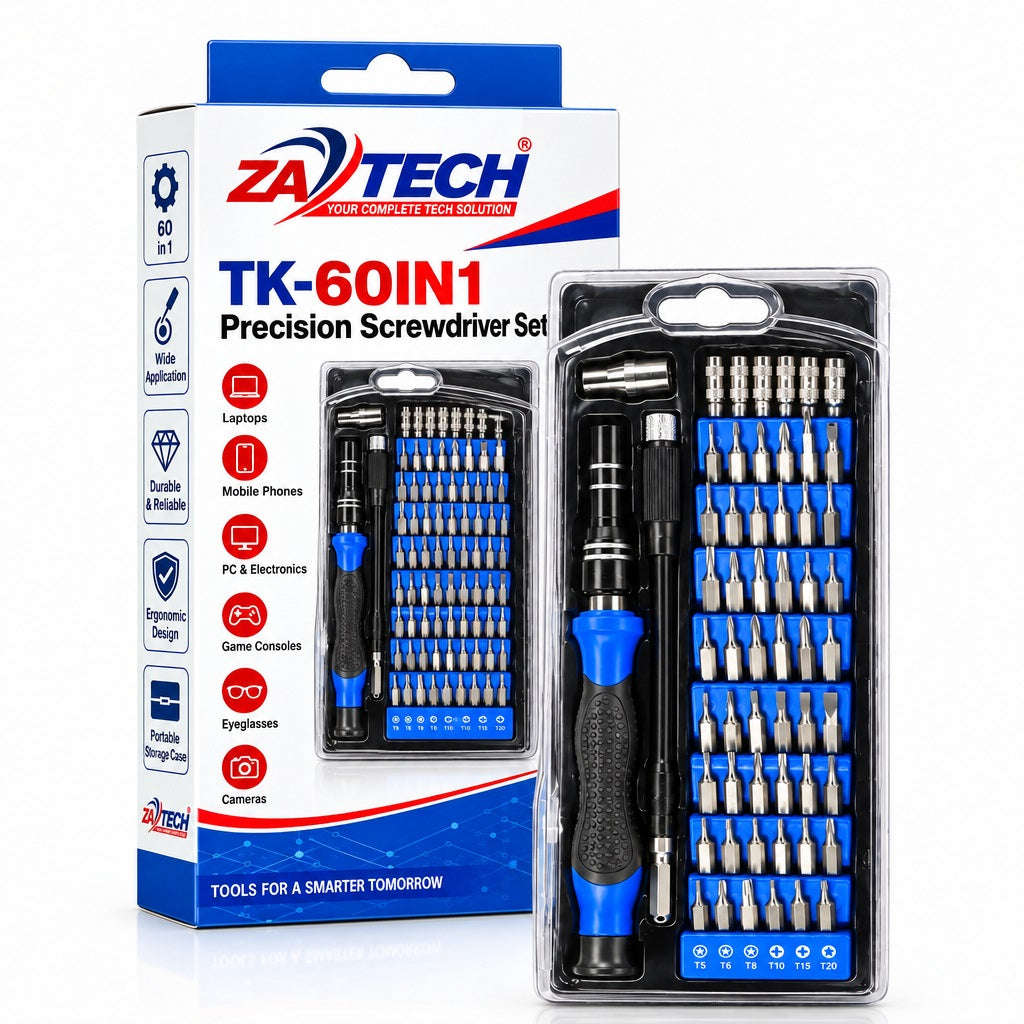 ZATECH TK-60IN1 60-in-1 Precision Screwdriver Repair Kit - PC & Phone