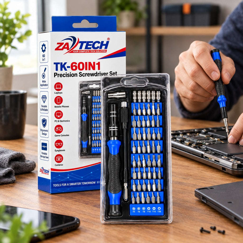 ZATECH TK-60IN1 60-in-1 Precision Screwdriver Repair Kit - PC & Phone