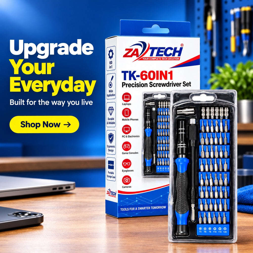 ZATECH TK-60IN1 60-in-1 Precision Screwdriver Repair Kit - PC & Phone